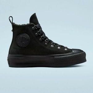 Converse CTAS Lift Hi Black Suede Women’s 10 Mens 8.5 New